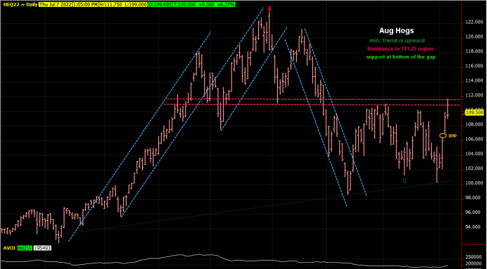 Hogs stalled in band of resistance