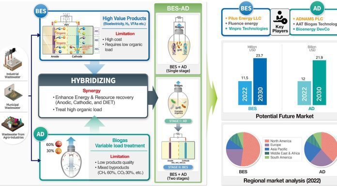 Paradigm shift in Nutrient-Energy-Water centered sustainable wastewater treatment system through synergy of bioelectrochemical system and anaerobic digestion
